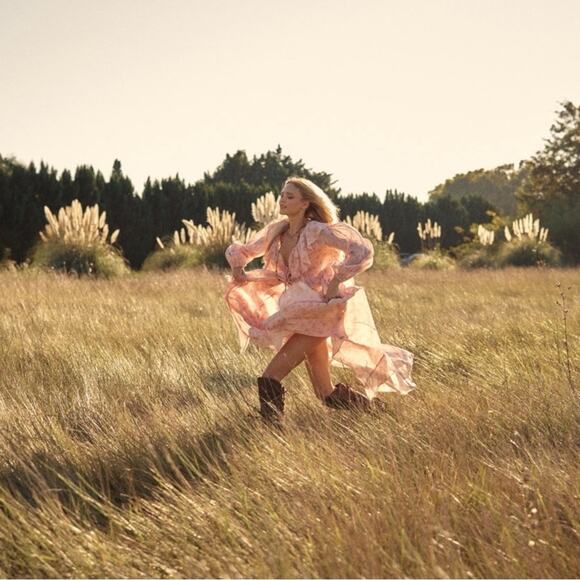 Spell & the Gypsy Bohemian Ethereal Billowy Ruffle Fleur Gown Maxi Dress Large - Picture 4 of 15